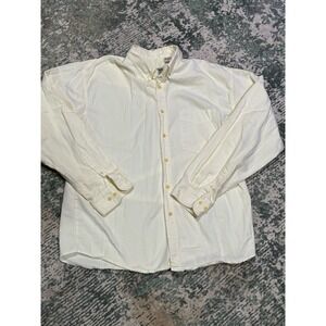 Vintage Cactus Clothing Off White Long Sleeve 100% Cotton Long Sleeve Shirt XL